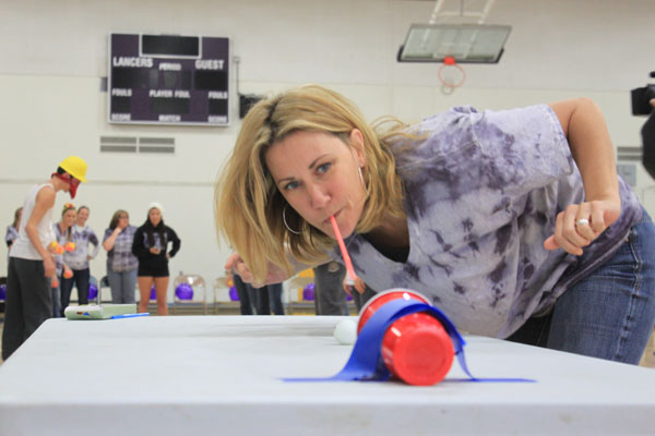 Minute to Win It assembly ignites competition between students and teachers