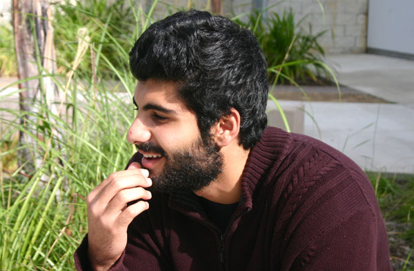 Shayan Housseini basks in enjoyment of his newly grown beard. Housseini as well as fellow male students and staff grew out their facial hair during the month of November for various reasons such awareness of prostate cancer or for personal enjoyment.