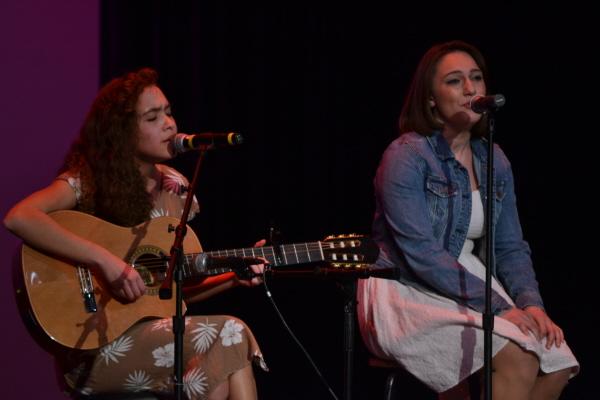 On February 26, seniors Alexandria Miller and Natalya Phillips sing a duet called, Youre the Only One I Want. Their performance earned them second place at the talent show. 