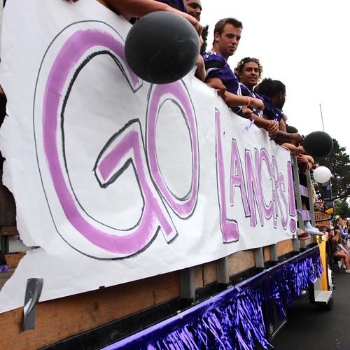Carlsbad Highs football team participated in the annual Homecoming parade, proudly carrying on the Carlsbad tradition.  