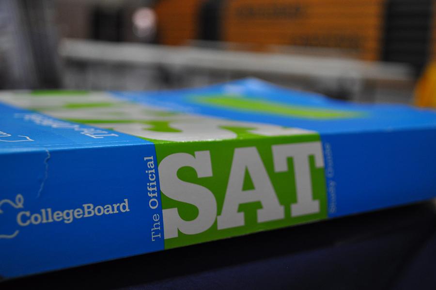 With college applications due within two months, students are struggling to prepare for the SAT. Many companies provide multiple practice tests, including the one pictured, in order to prepare their students. 