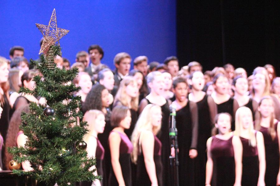 In the finale of the showcase, members from every choir group perform the chorus of Hallelujah, a tradition in the program. In past years, director Mrs. Owen has performed this in the showcase, and new director Mr.B decided to continue the classic in her honor.