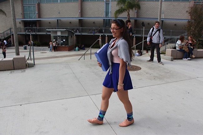 Madison McMurray dons her preppiest outfit for Preppy Day on Wednesday. Many students participated in the lighthearted spirit day leading up to Winter Formal on March 1st. 