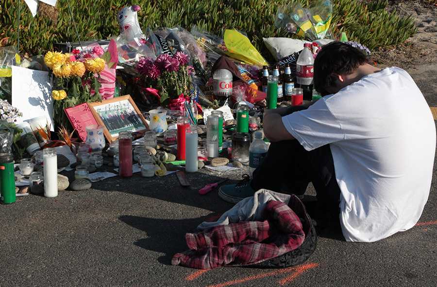 On Feb. 12, Carlsbad suffered a tragic loss with the death of Vinnie Zellefrow in a fatal hit-and-run accident on Pacific Coast Highway. The driver was a 17-year-old Carlsbad girl who was arrested later that evening. A memorial at the crash site commemorates Zellefrows life as a lively Carlsbad graduate, decorated with notes and momentos from loved ones. 