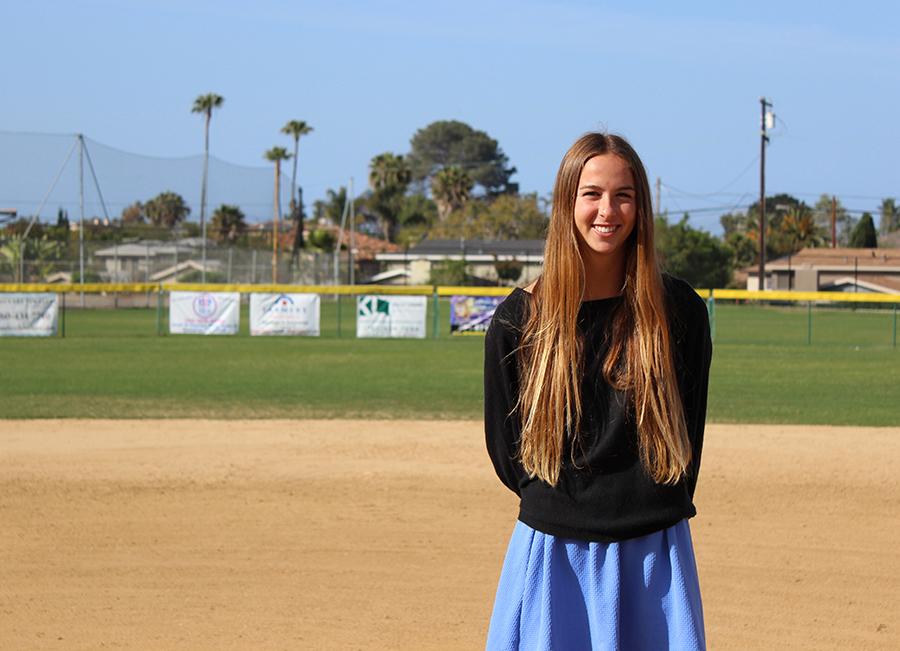 Hannah Bandimere,  a junior on varsity softball. 