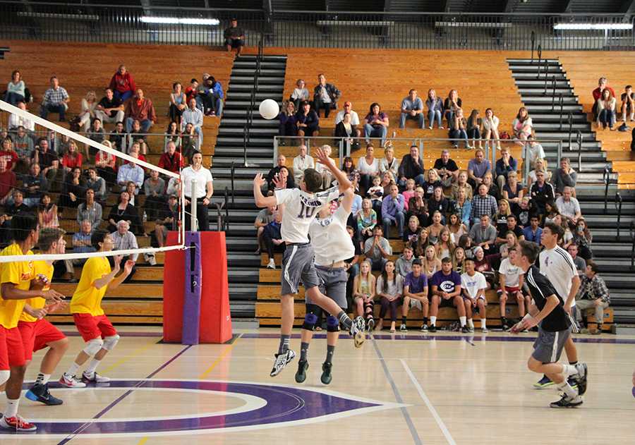 Senior Taylor Bloomquist goes for the kill. Lancers came out strong and  got the win against Cathedral. They will move on to play Torrey Pines in CIF semi-finals. 