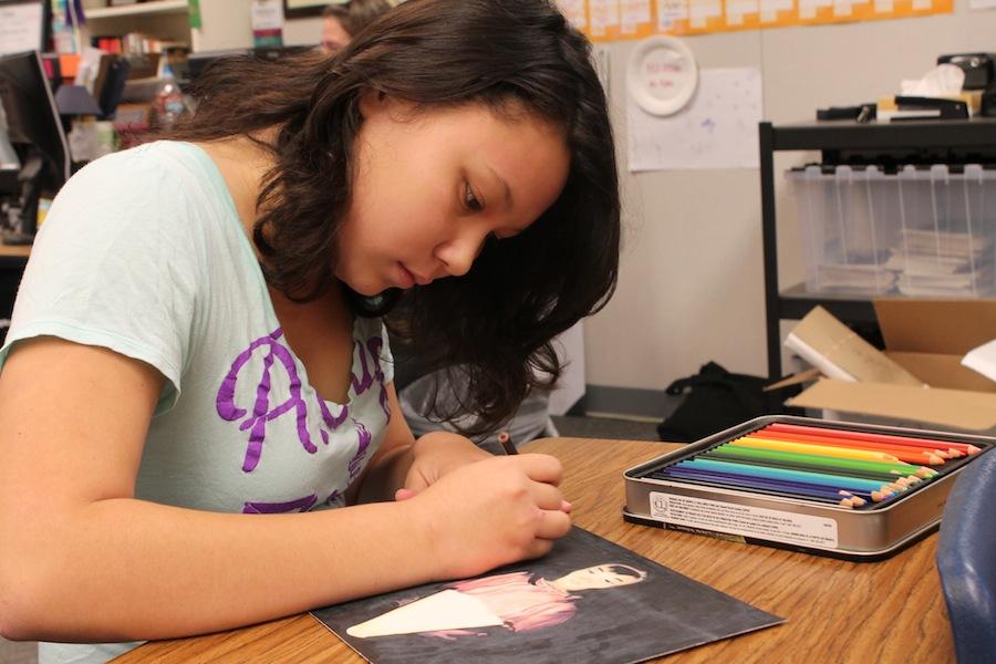 Junior Lehua Plaza expresses herself through many different activities. One she enjoys most is art.