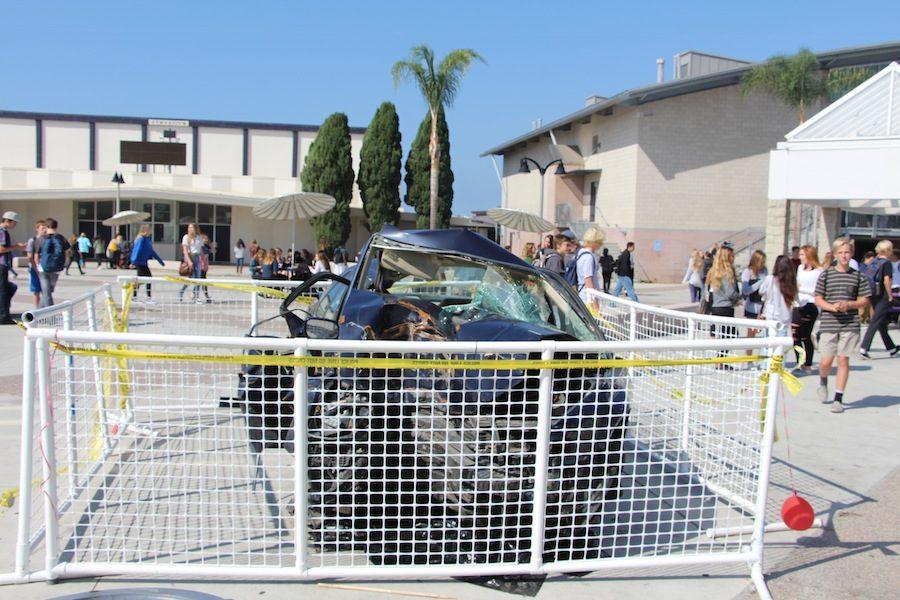 A crashed car due to alcohol or drug abuse is placed on campus to be a constant reminder of how important it is to be responsible of your actions. Starting Monday, Oct. 24, Carlsbad High School celebrates Red Ribbon Week through the use of spirit days to spread awareness.