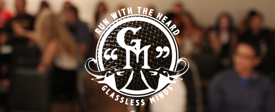 The Glassless logo shown, is present on Glassless Minds stickers and remaining merchandise. 