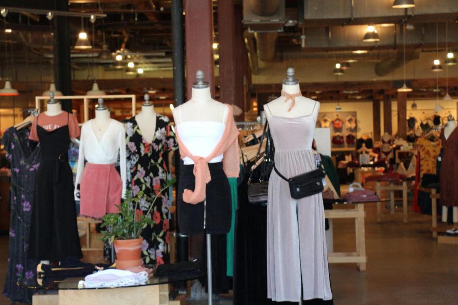 Urban Outfitters is full of students shopping for their homecoming dresses. The store has a location in The Forum and has become a popular location for dress shopping.