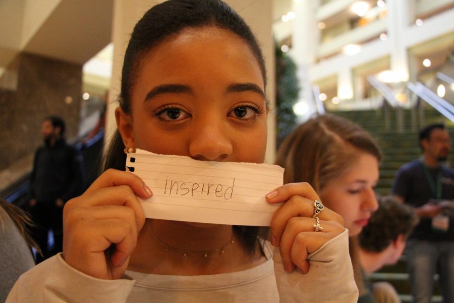 Inspired( adj.) to be filled with confidence 