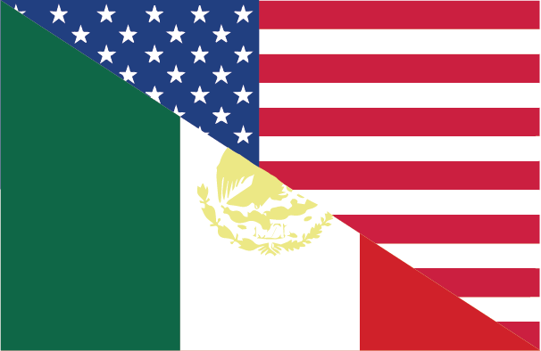us and mexico flag