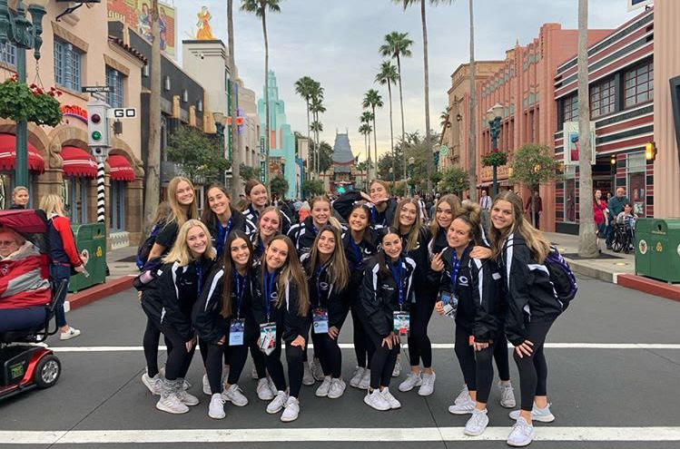 The+Lancer+Dancers+pose+while+in+Orlando%2C+FL+for+their+UDA+Nationals+competition.+