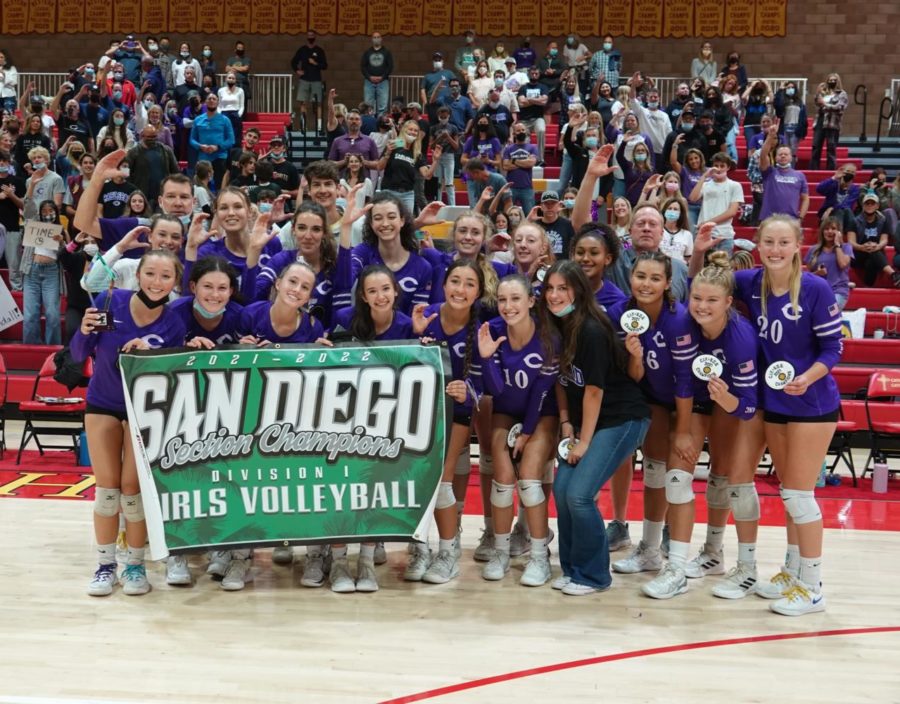 The+girls+volleyball+team+progesses+to+the+state+championships+after+beating+Newport+Harbor+in+the+regional+finals+last+Tuesday.+