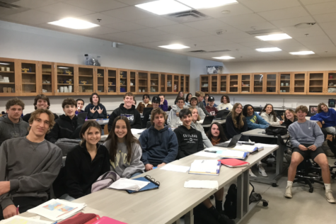 Kistlers second period Chemistry Honors class looks forward to a day of learning. 