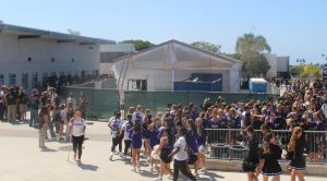 The lunch line gets moved because of the construction site.