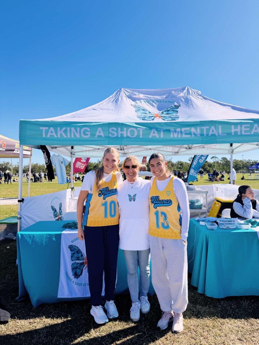 Vivienne Adams and Reese Bowman at a Morgans message mental health awareness event.