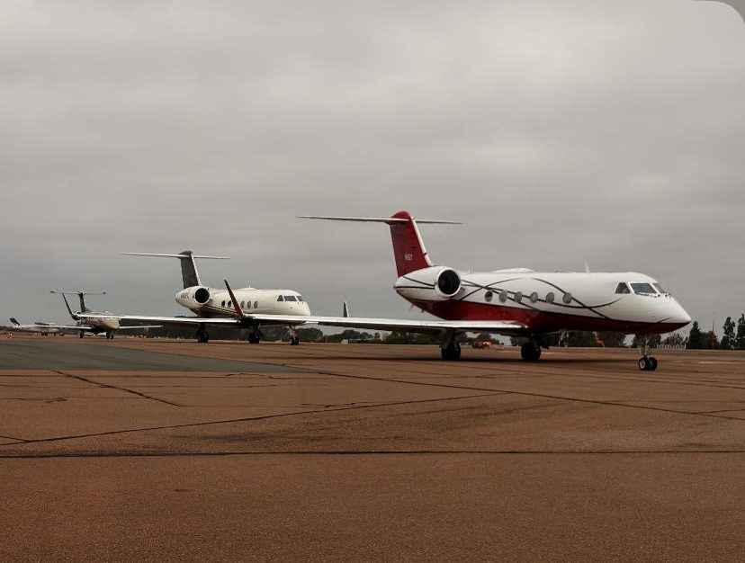 United Airlines aircrafts at McClellan-Palomar Airport