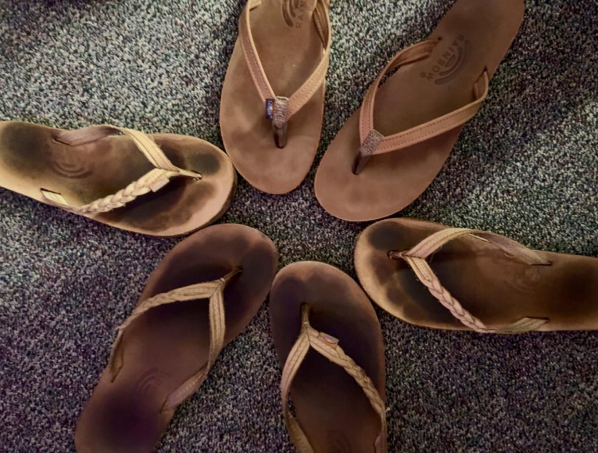 Carlsbad students usually come to class with a variety of flip flops.