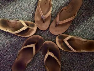 Carlsbad students usually come to class with a variety of flip flops.