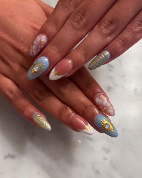 Local nail artist Makenzie Nere incorporates creative designs and bold colors for nail sets on Carlsbad students.  